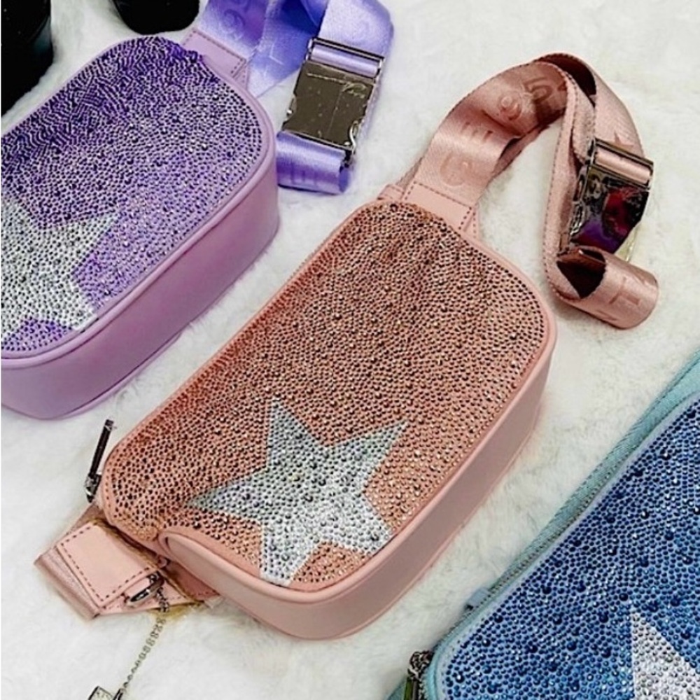 Vintage Havana rhinestone bum bag- pink
